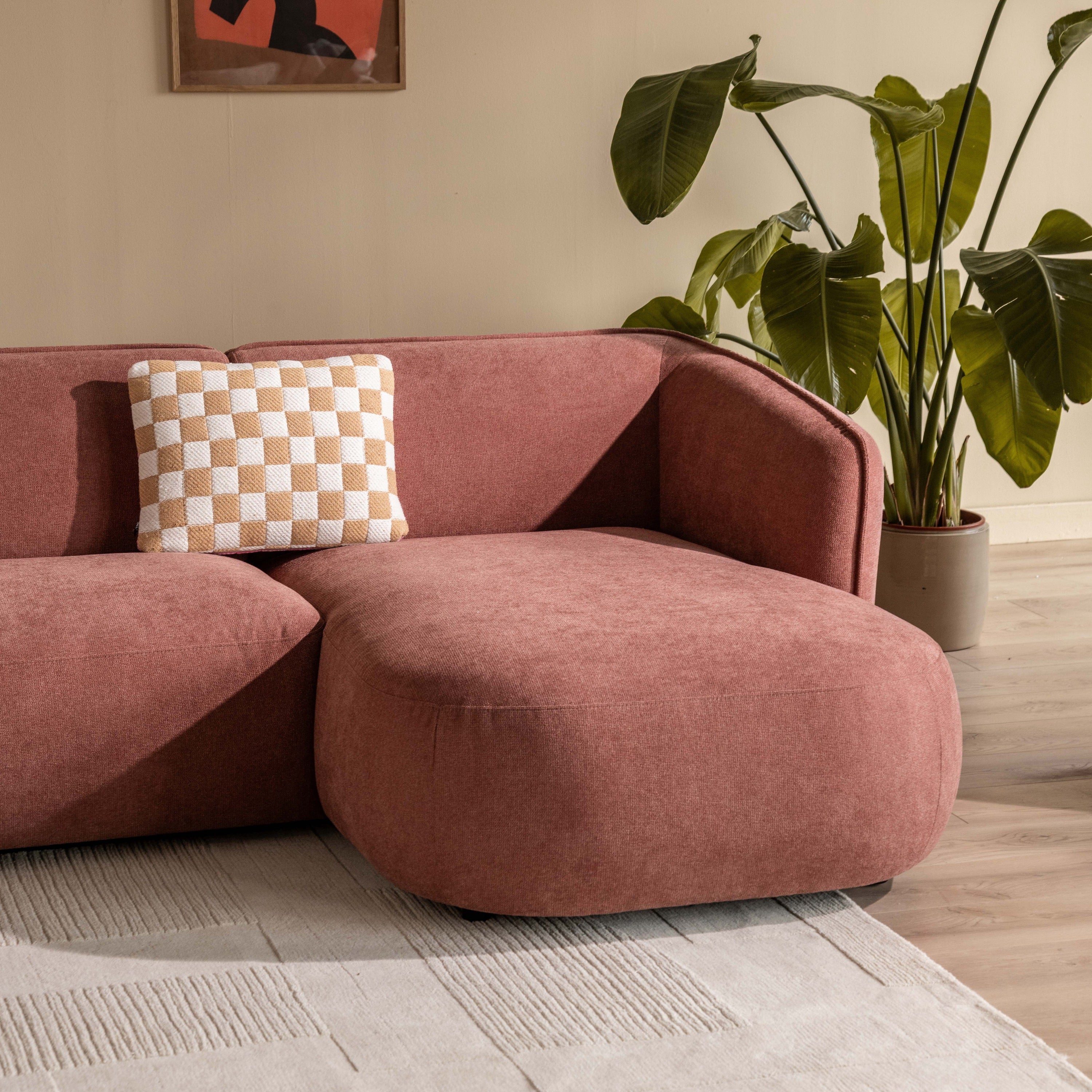 by fonQ Soft U-bank Links - Micro Chenille - Oud Roze