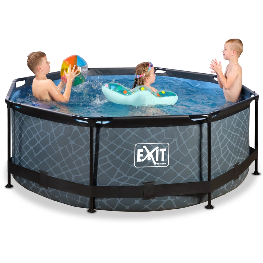 EXIT Stone Pool ø244x76cm – Grau