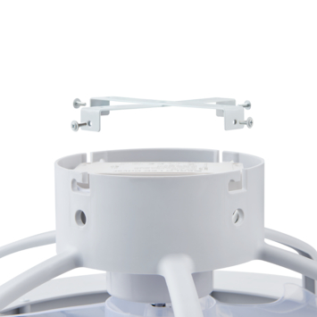 EGLO plafondlamp Kostrena met ventilator Ø45.5cm, wit/ grijs