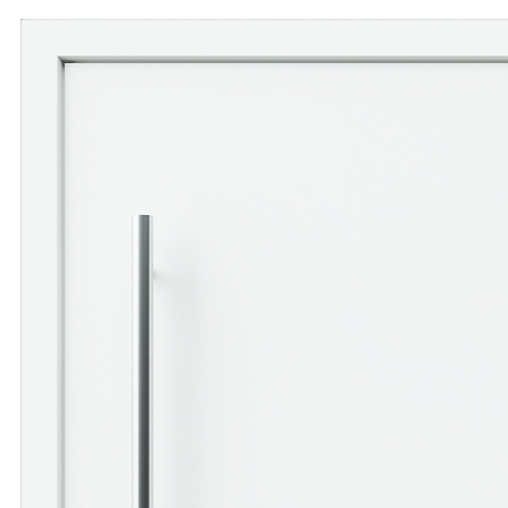 Porte d'entrée FORTIA alu blanc RAL 9003 Kapas 96 x h.218 cm poussant droit