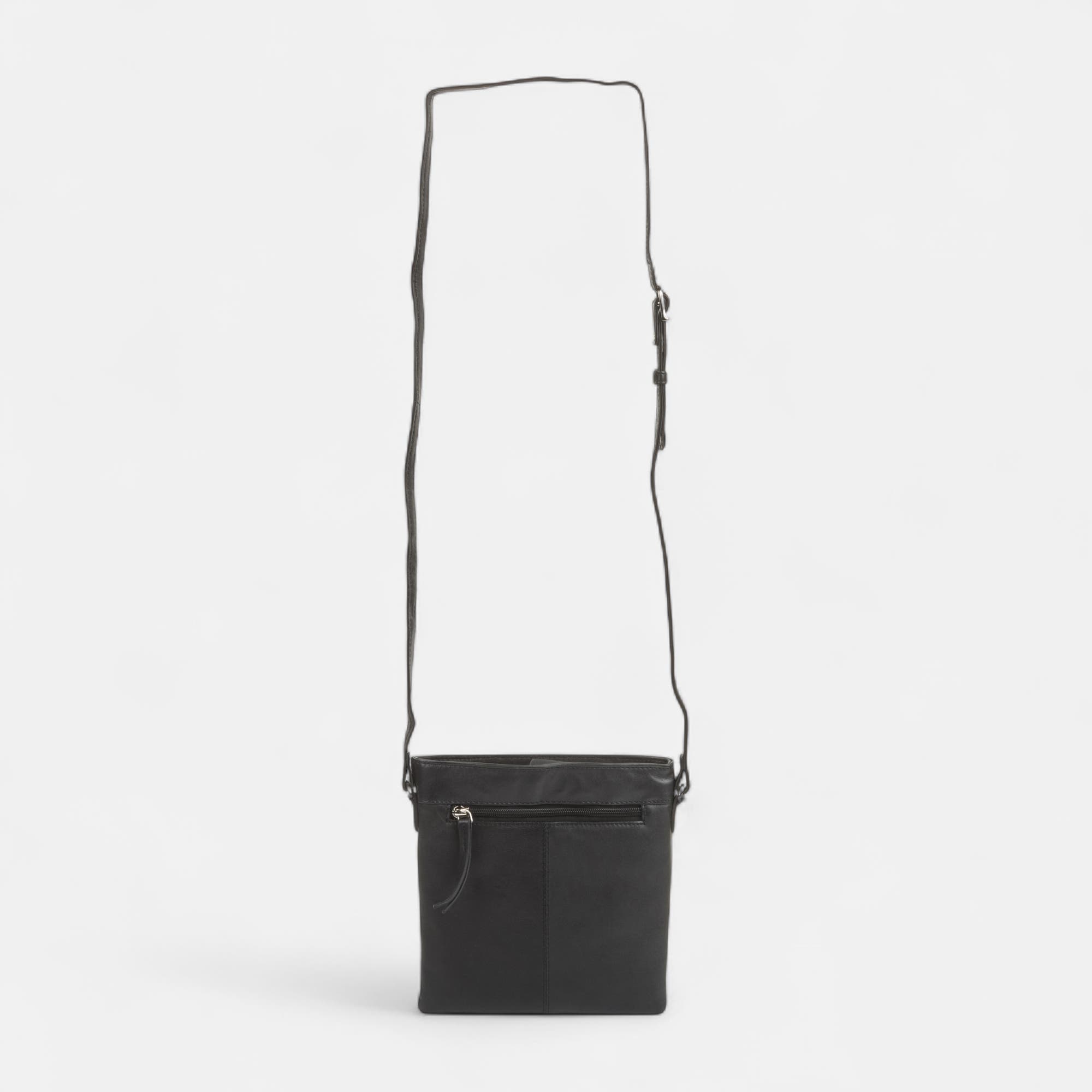Sac bandoulière en cuir noir