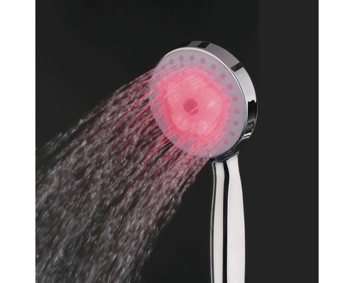 AVITAL IBIAS eco handdouche, waterbesparend, Ø 10 cm met LED-verlichting, chroom