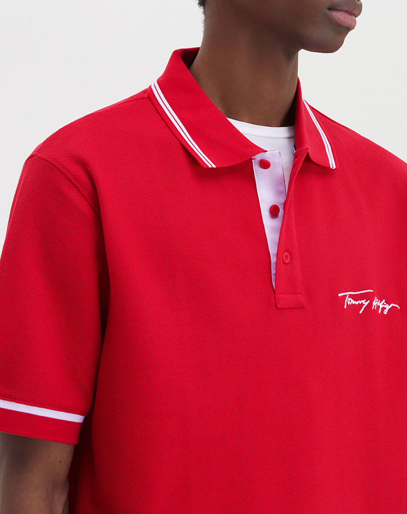 Tommy Hilfiger Polo regular fit tommy signature rouge