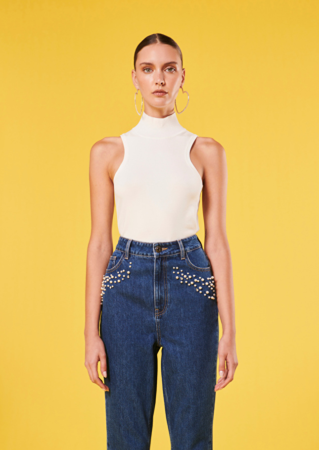 Pull Palmyreécru irisé