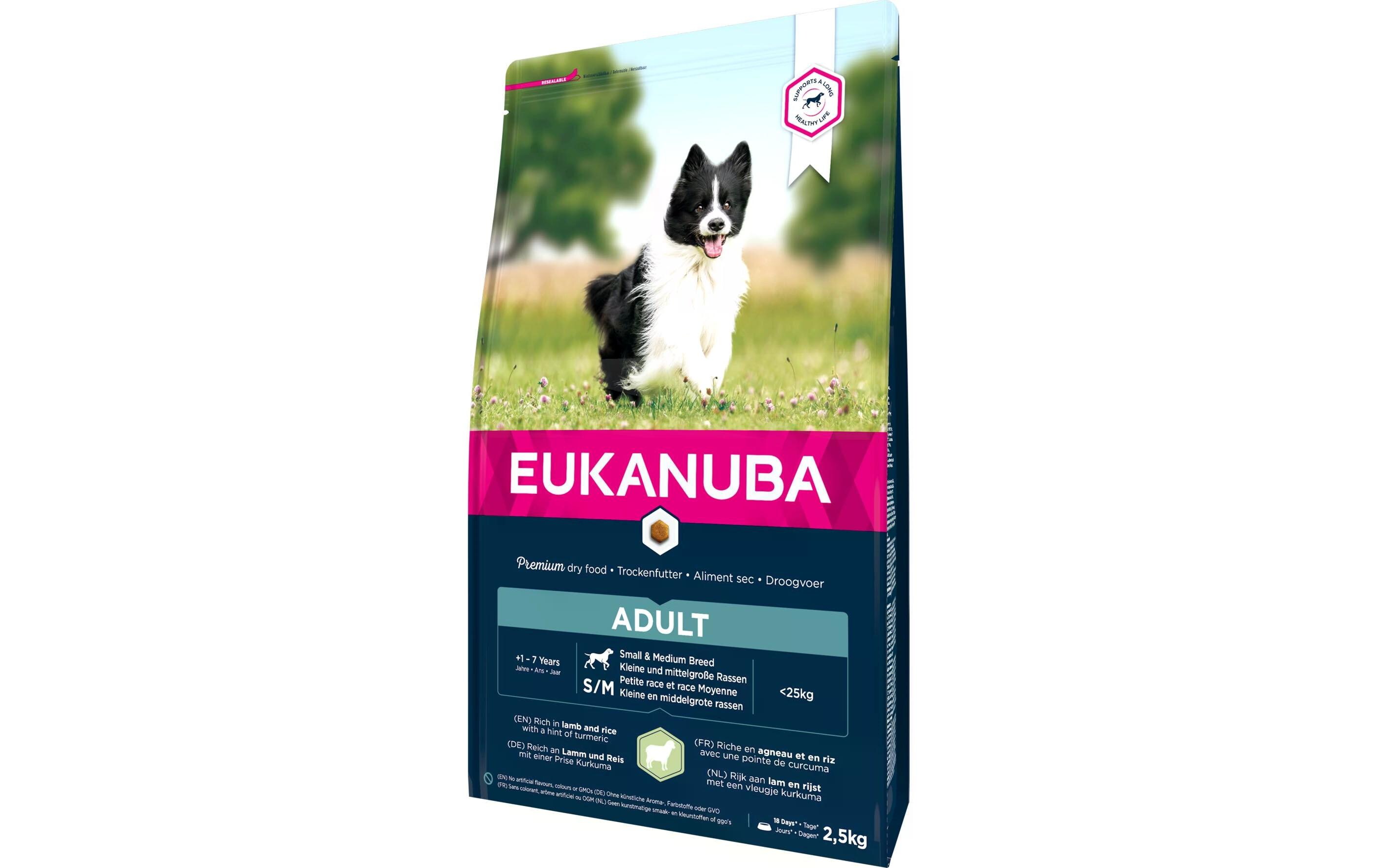Trockenfutter Adult Lamm & Reis S/M, 2.5 kgAlleinfuttermittel für ausgewachsene kleine Hunde