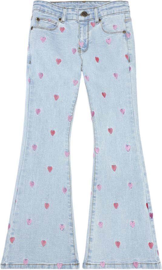 The New TNLaflared Embroidery Jeans Blå