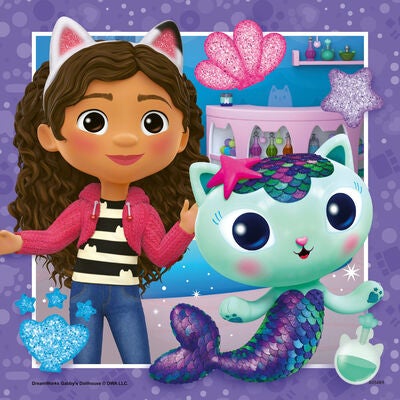 Ravensburger Puslespill Gabby's Dollhouse 3 x 49 Brikker