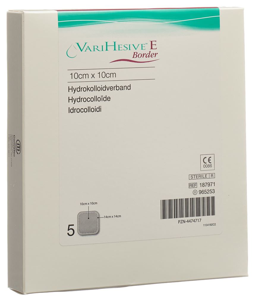 Varihesive Verband<br>5 Stück, 10x10/14x14cm
