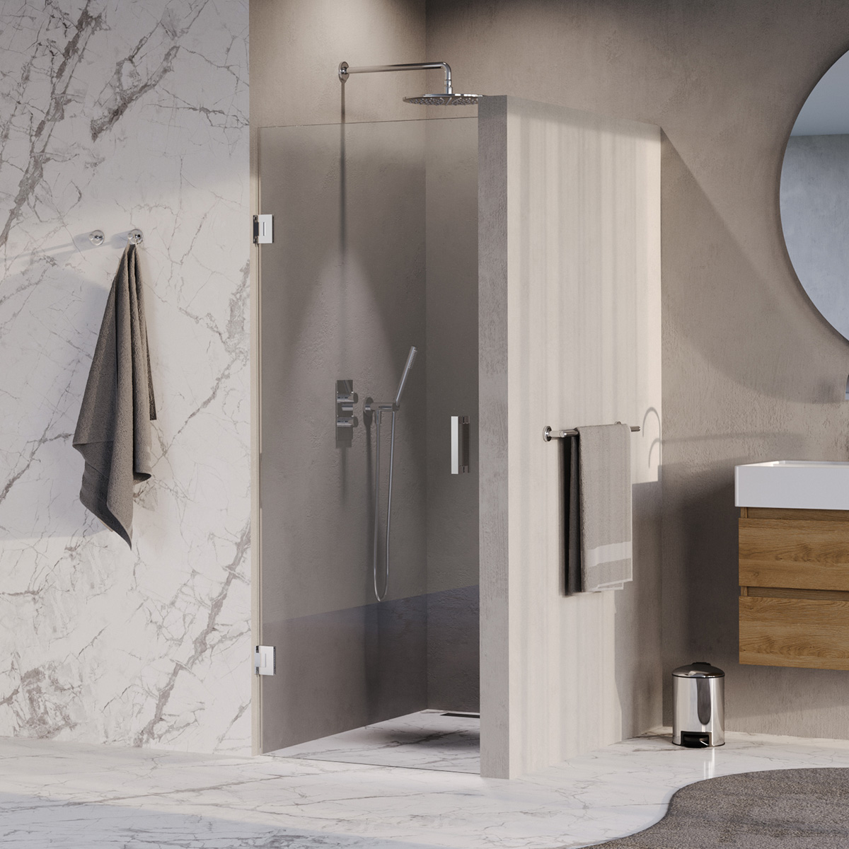 Brauer Void profielloze nisdeur 70cm chroom