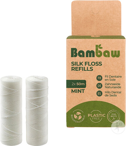 Bambaw Recharges Fil Dentaire Soie 2x50m 2 Pièces