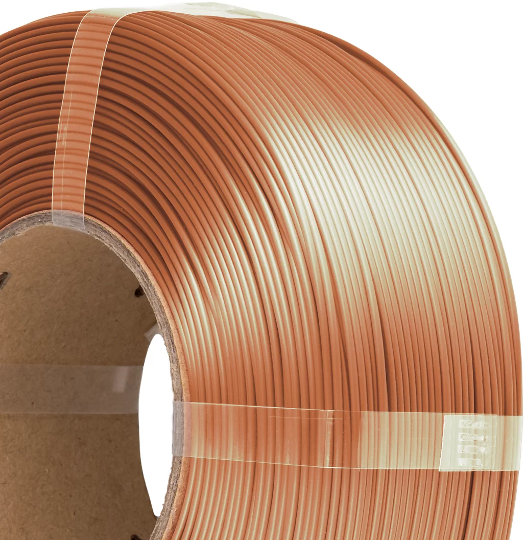 AzureFilm  PLA Silk Refill Brown, 1,75 mm / 1000 g    Hochwertiges Filament mit Silk-Effekt in Brown, ohne Spule
