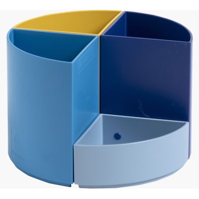 Exacompta BeeBlue - Pot à crayons modulable - 4 compartiments - couleurs assorties