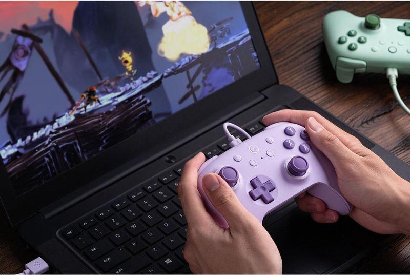 8BitDo - Ultimate 2C - Gamepad - Lila - Bedraad