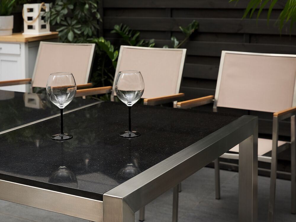 Beliani - GROSSETO  - Tuinset voor 8 - Beige - Graniet