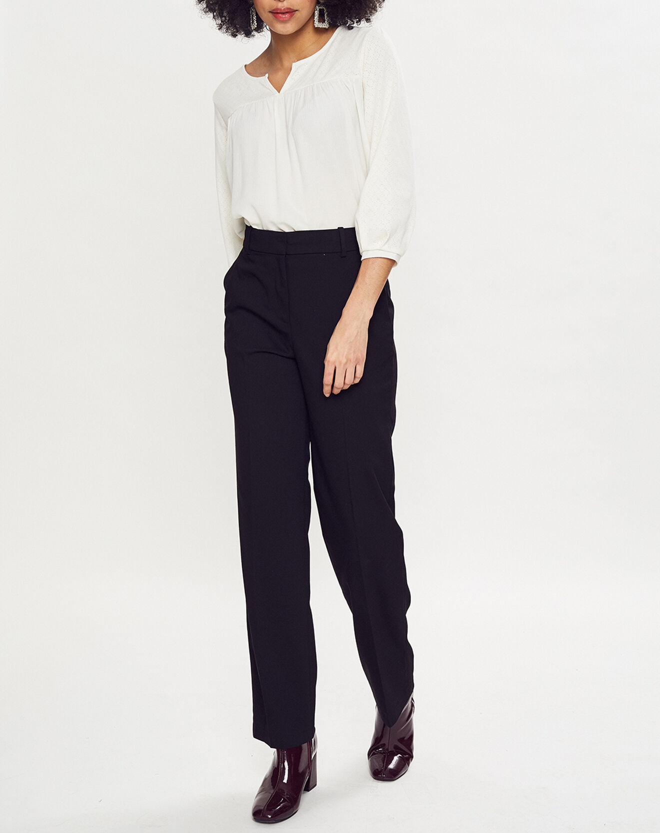 Esprit Blouse fluide manches 3/4 écru