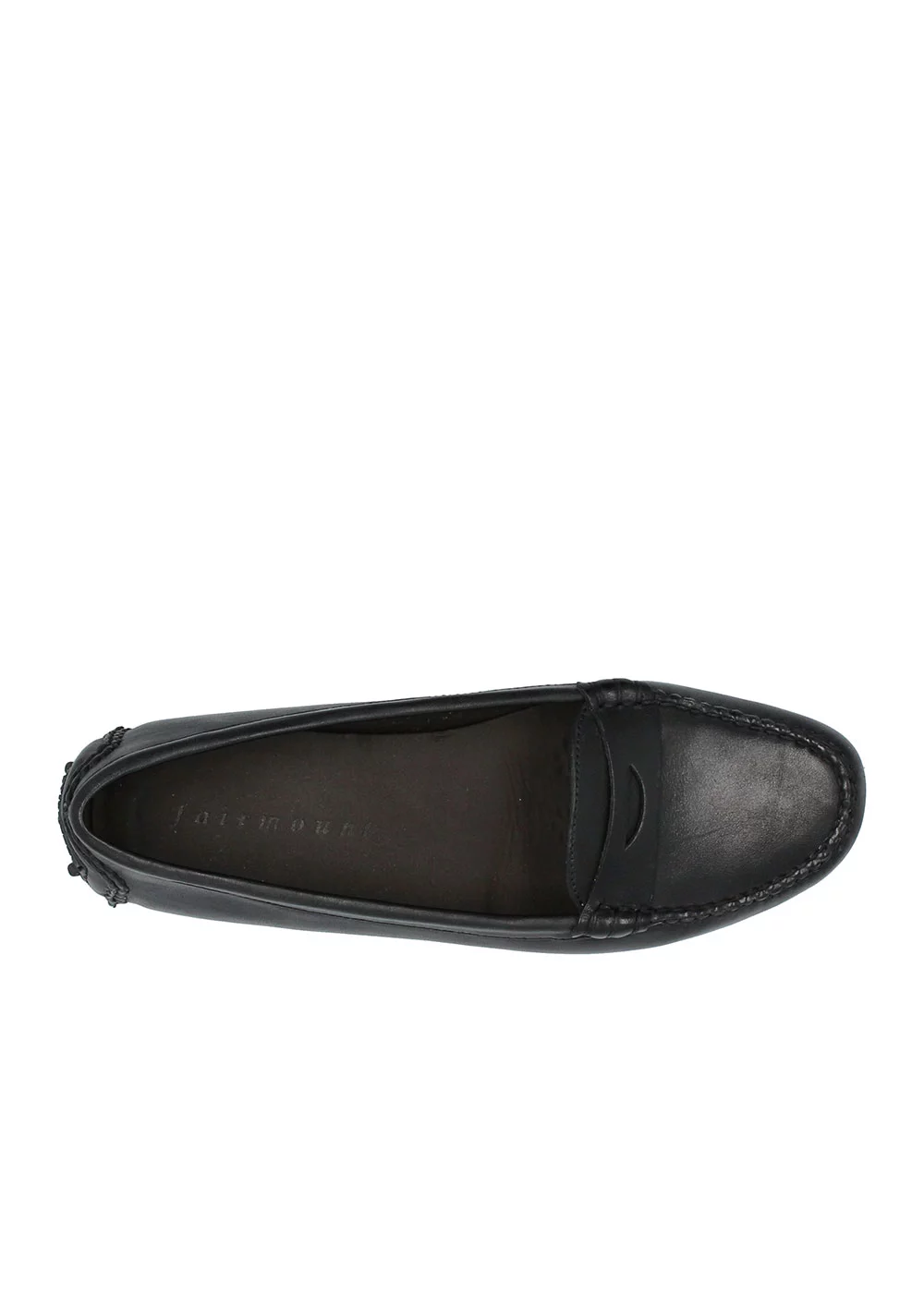 MOCASSIN ROUND DRIVER CUIR NOIR