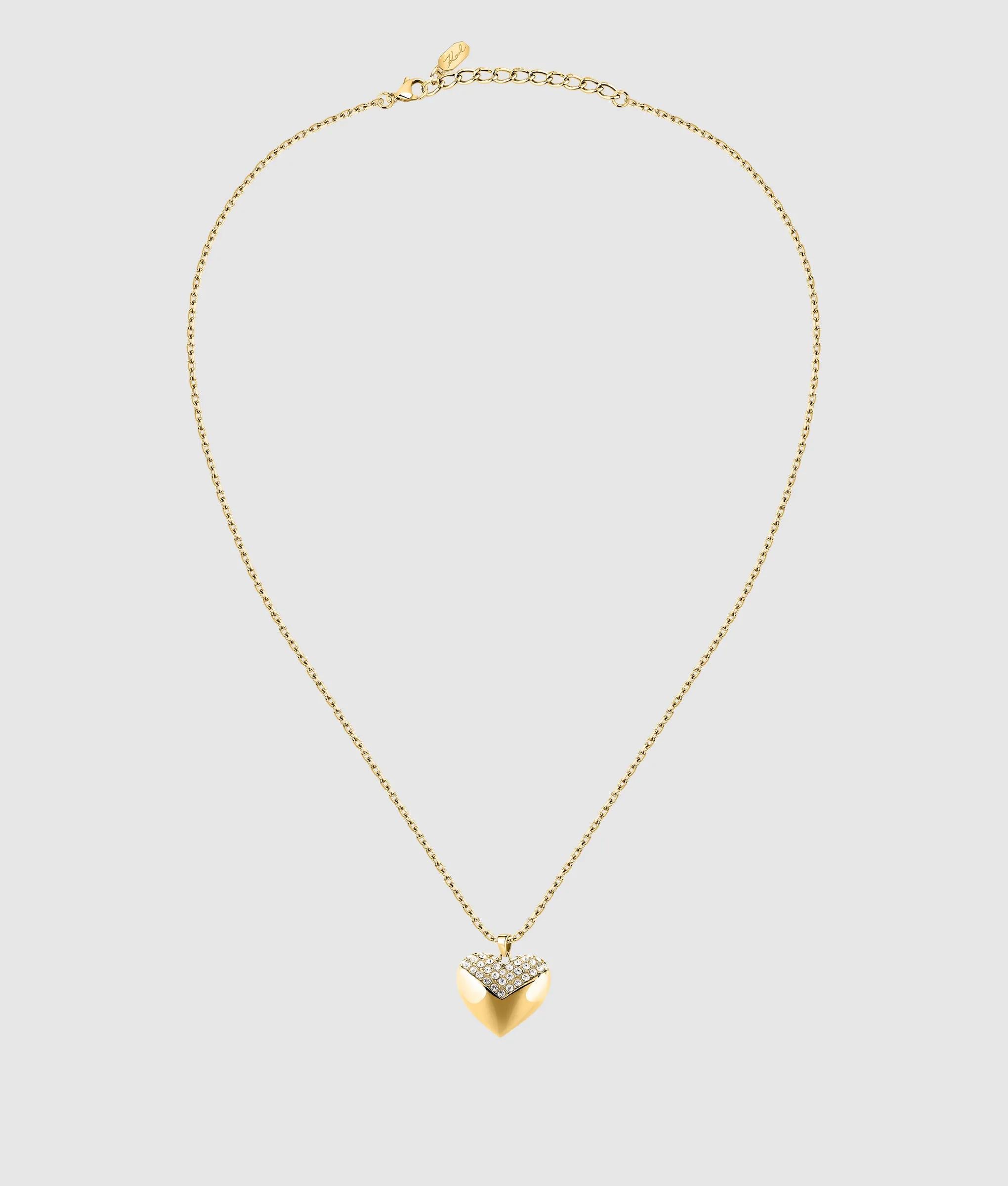 Goudkleurige ketting met hartbedel
