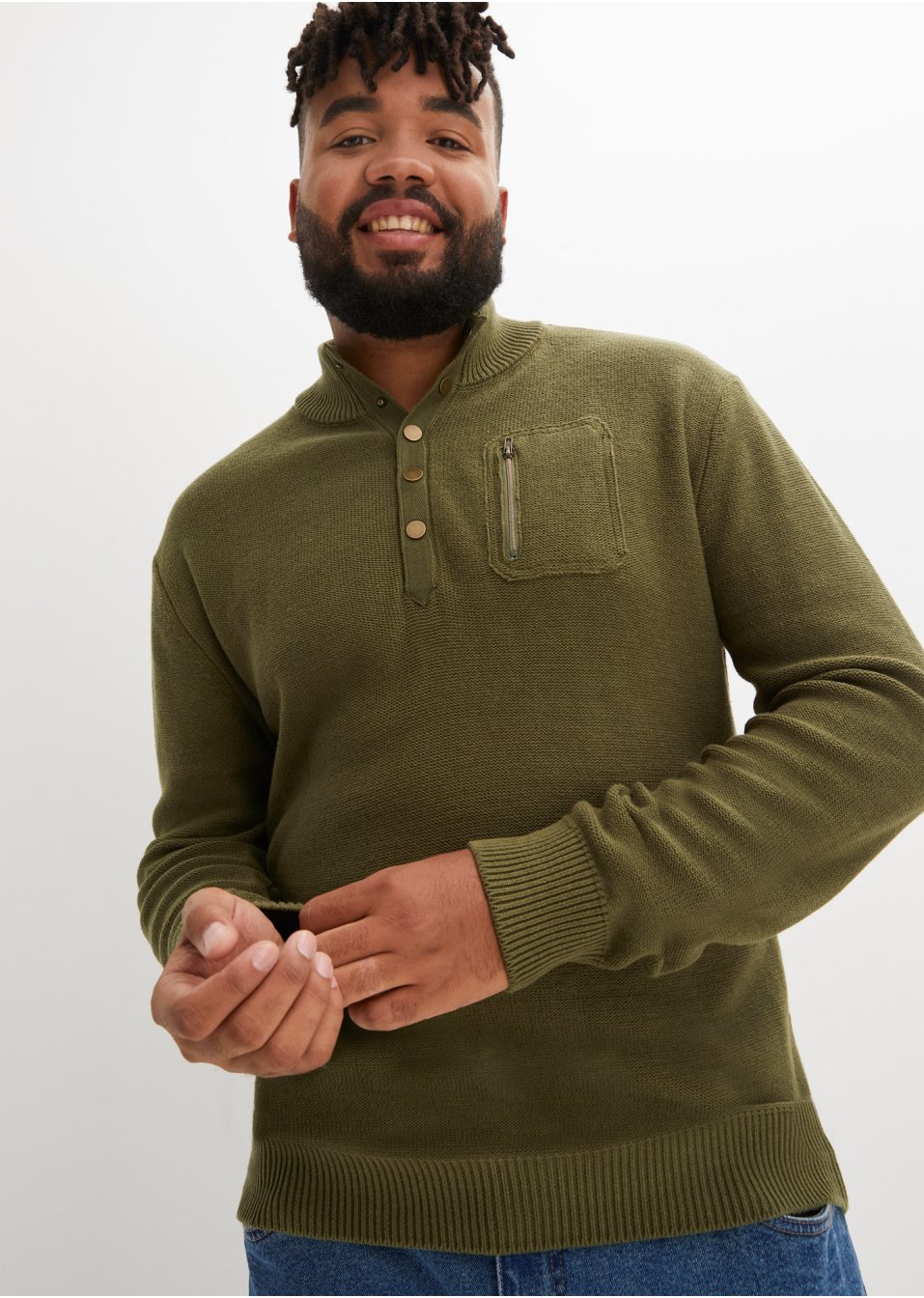 Pull à patte de boutonnage