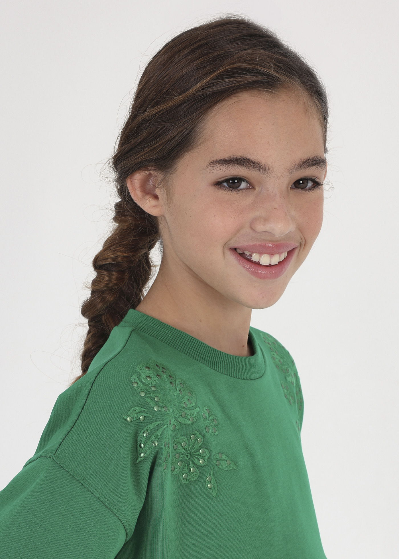 Blusa de moletom infantil com babados