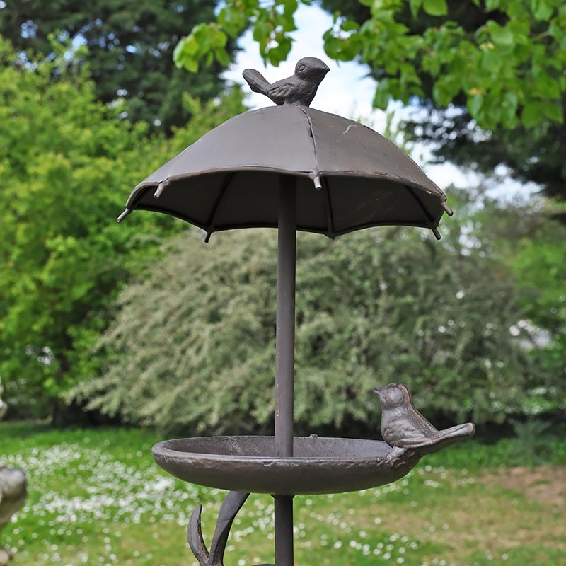 Mangeoire oiseaux parapluie à planter 20x23x118cm