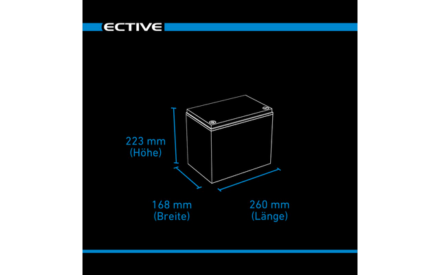 Ective LC BT 12 V LiFePO4 Lithium Versorgungsbatterie