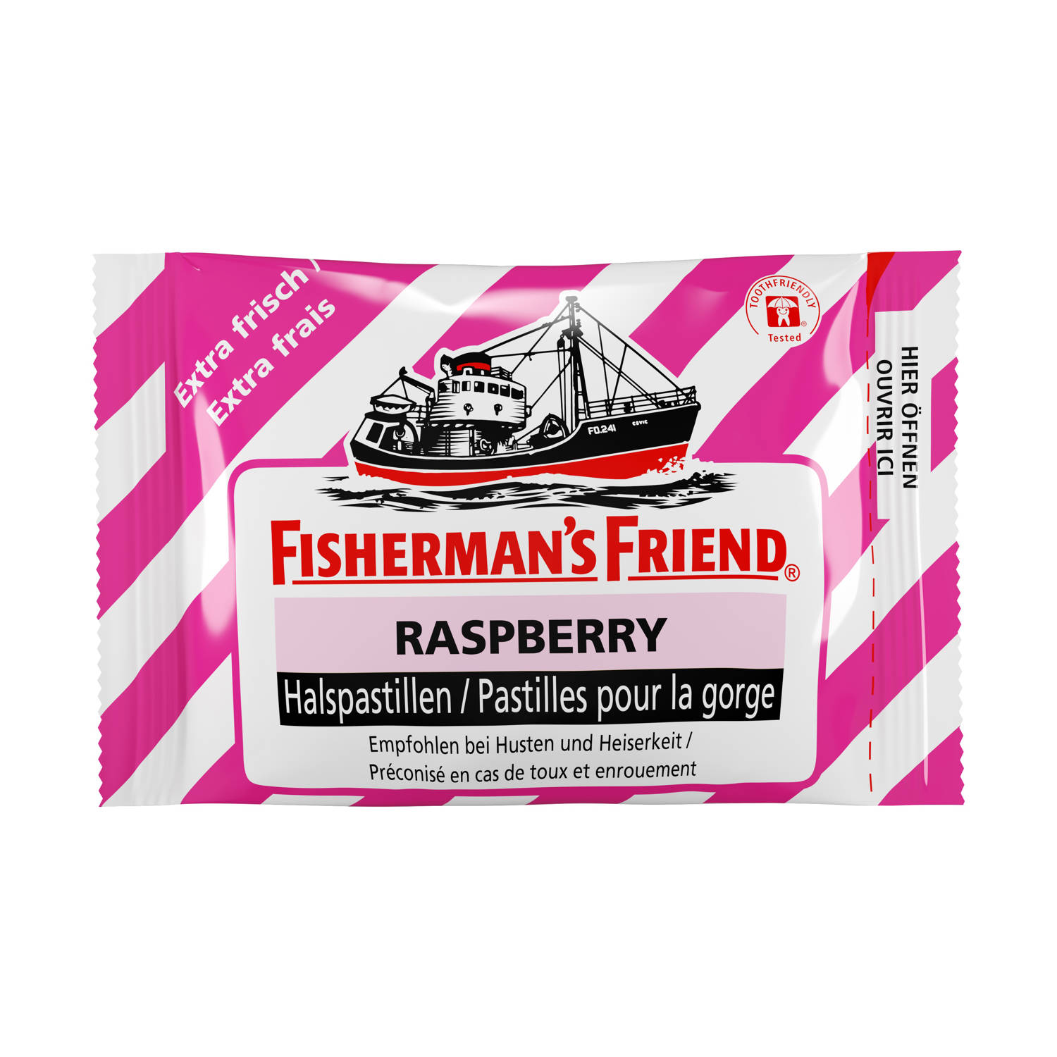 Fisherman's Friend Pastillen Raspberry ohne Zucker Btl 25 g<br>25 g, Beutel, Pastille, Raspberry ohne Zucker