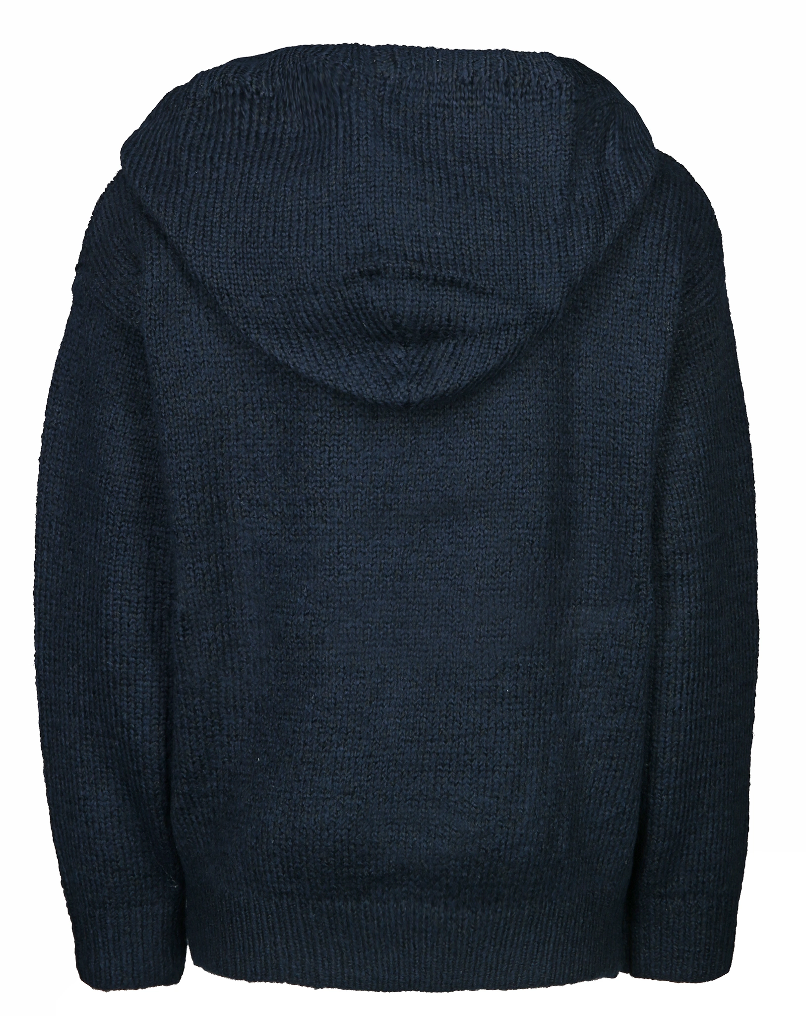 Kapuzen-Strickpullover SOLID in dark navy