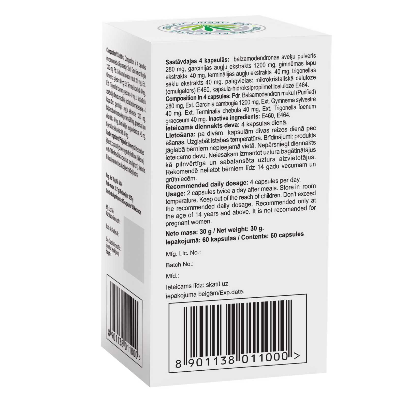 Himalaya Ayurslim 60 cápsulas