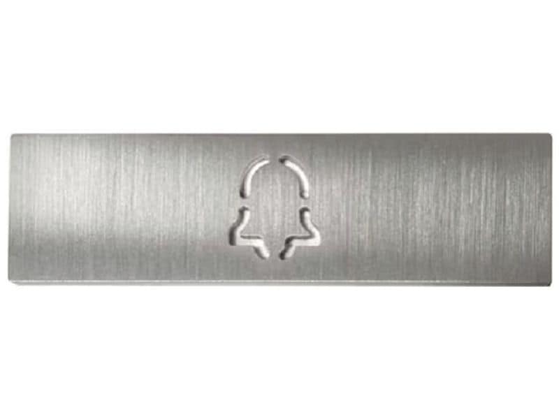 Doorbird Namensschild Glocke für D11x Ruftaste Edelstahl V4 Schild mit Glocken-Symbol