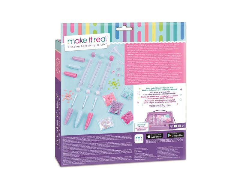 make it real Bastelset DIY Glitzerstifte Set zum Herstellen von Glitzerstiften