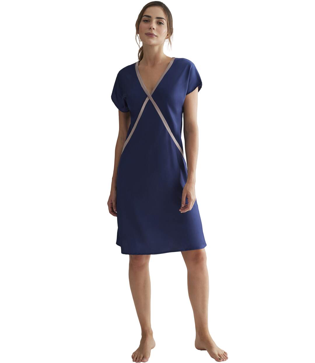Chemise de nuit manches courtes Satin Selmark