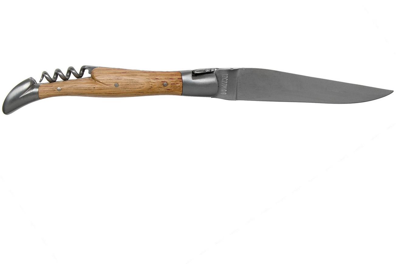Laguiole en Aubrac 12 cm Barrique zakmes met kurkentrekker, L0312BARI-FSB1