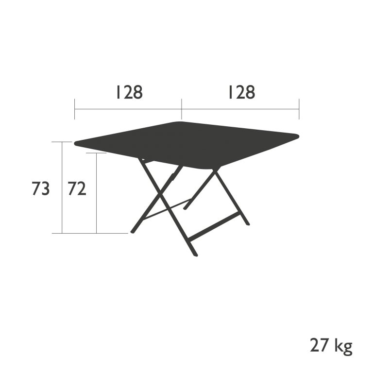 Fermob Caractère tuintafel 128x128 Cotton White