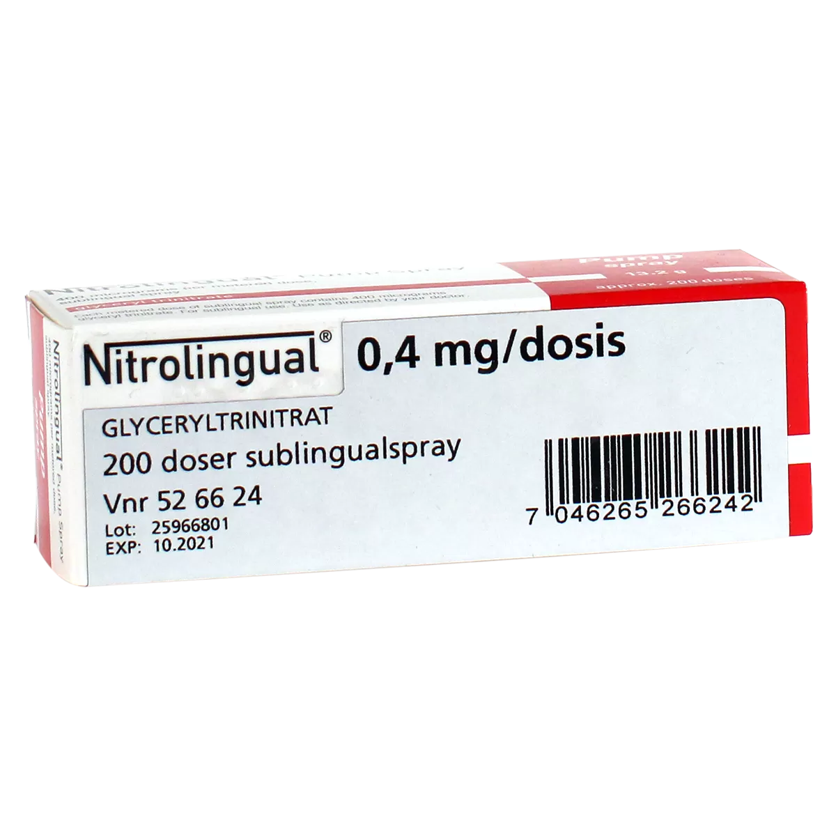 Nitrolingual sublingualspray Orifarm 0,4 mg/dosis - 200 doser