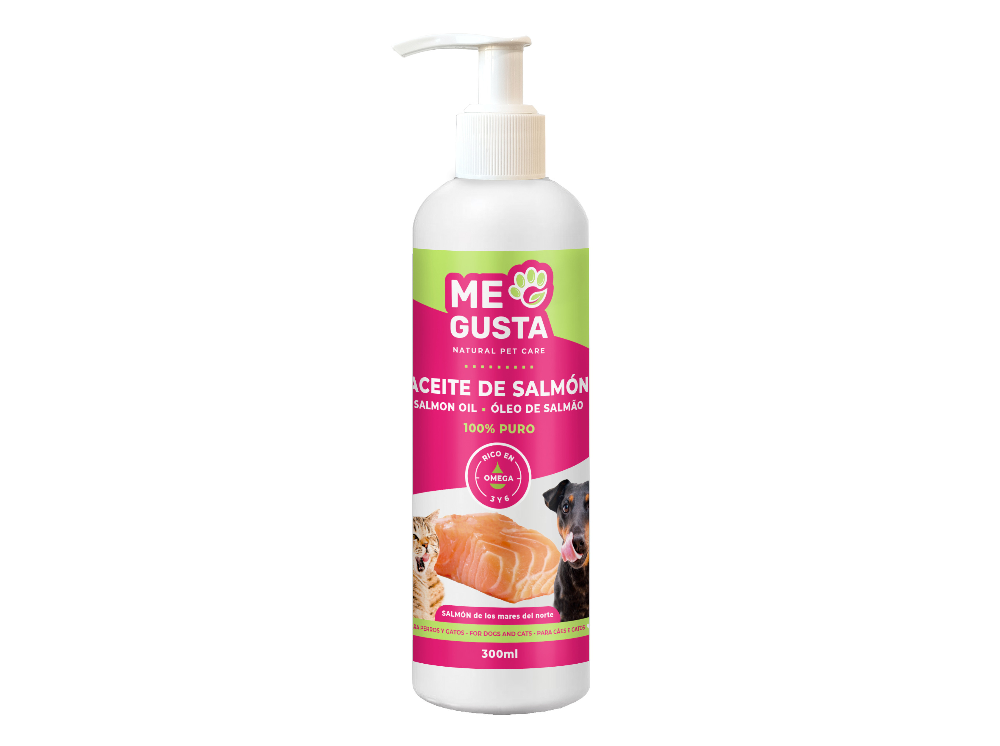 ÓLEO DE SALMÃO ME GUSTA CÃO/GATO 300ML