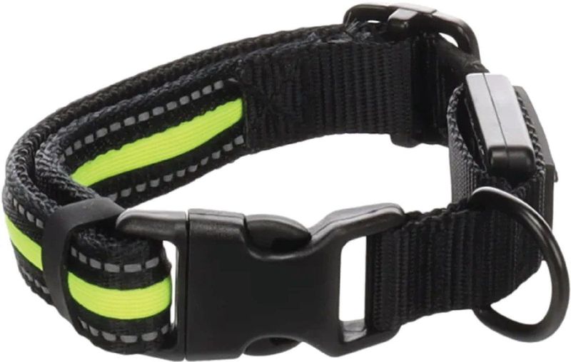 Flitzy - Halsband - Zwart - Nylon - Spatwaterdicht - Inclusief Oplaadbare Batterij