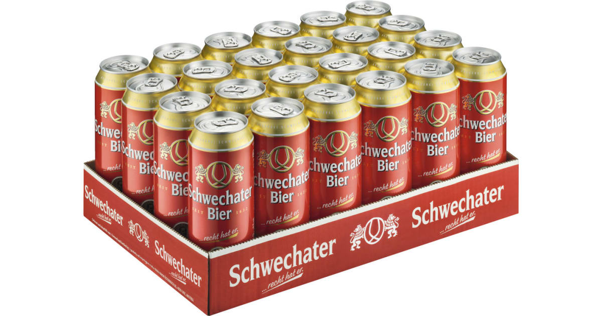 Schwechater Bier Vollbier Tray 24x 0,5 Liter Dose (Einweg)