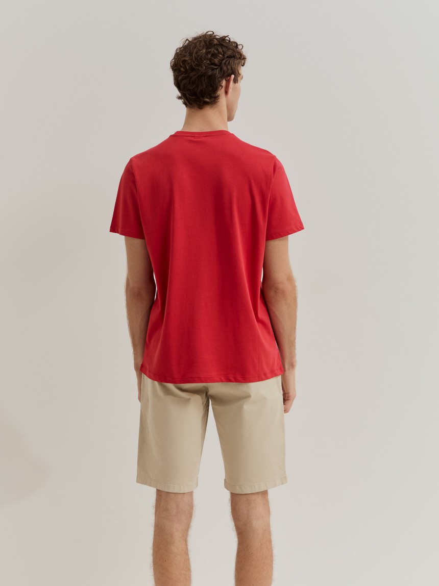 T-shirt de algodão estampada