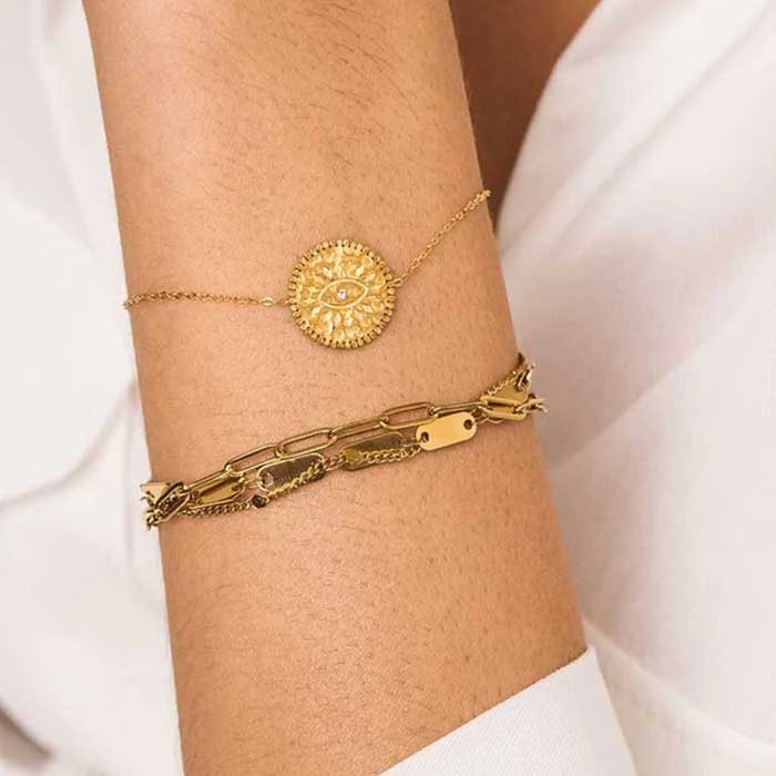 Bracelet Wiktoria - Acier inoxydable doré