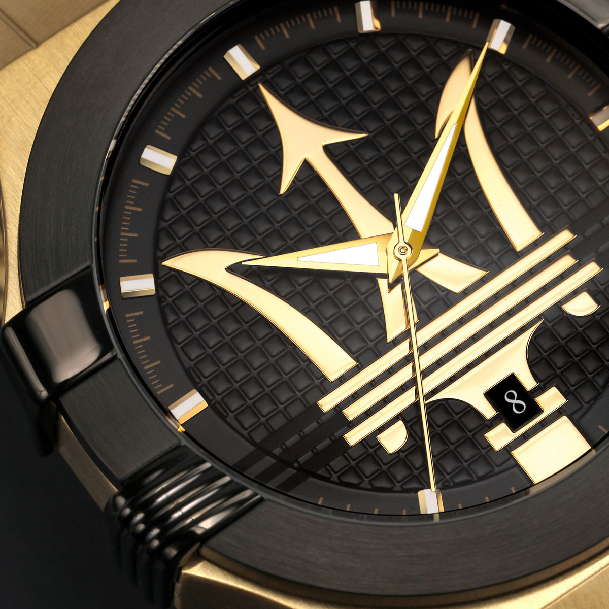 Montre MASERATI homme bracelet acier inoxydable doré jaune