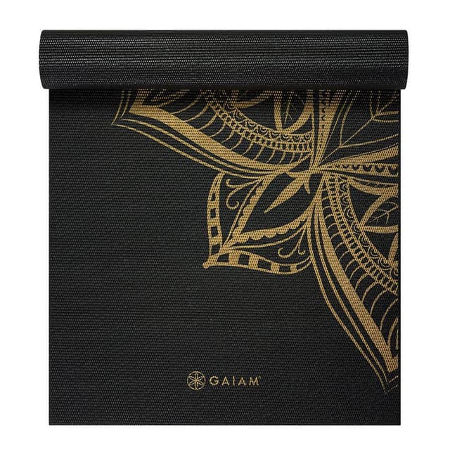Gaiam Bronze Medallion Yoga Mat 6mm Premium Metallic