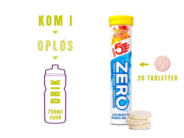 High5 Zero Tropical Elektrolyttabs, 20stk