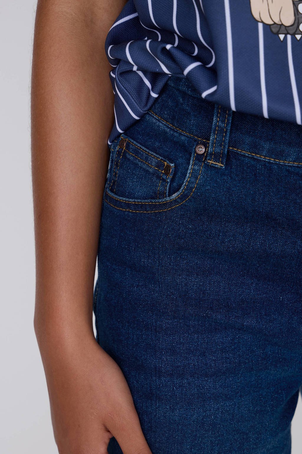 Coolcat Wide Leg Jeans Dominique Donker Blauw