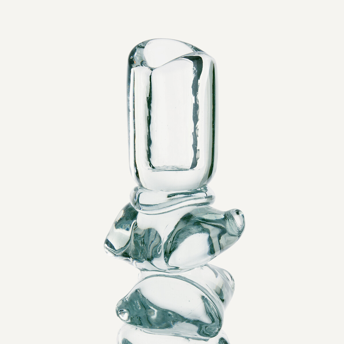 AM.PM<br>Castiçal de vidro transparente, 35 cm de altura, Qimera