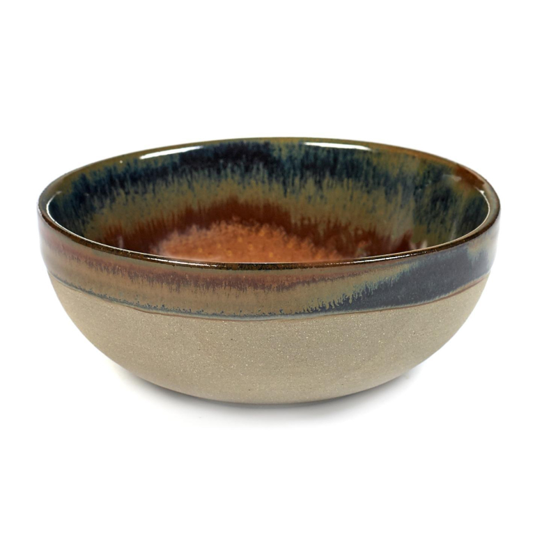 Serax Surface by Sergio Herman kom Ø11 set van 4 Grey/Rusty Brown