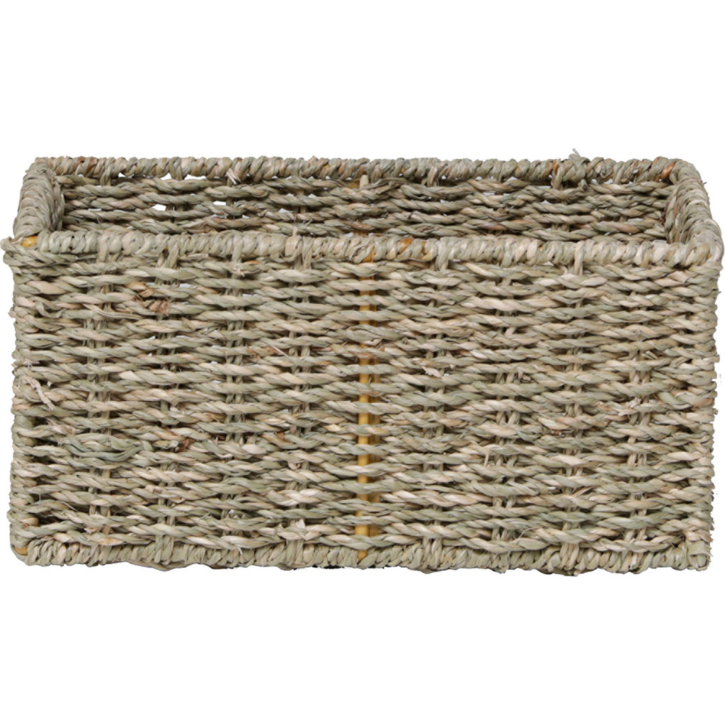 Panière rectangulaire végétal naturel 25x12x15cm