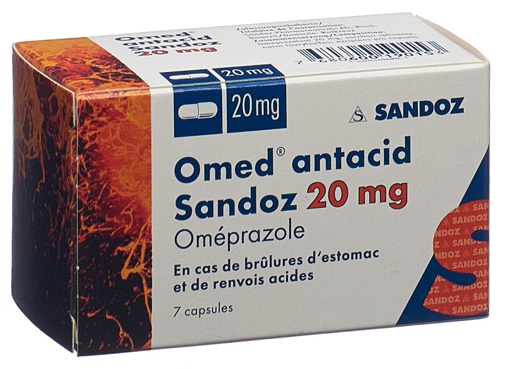 OMED antacid Sandoz Kaps 20 mg Blist 7 Stk