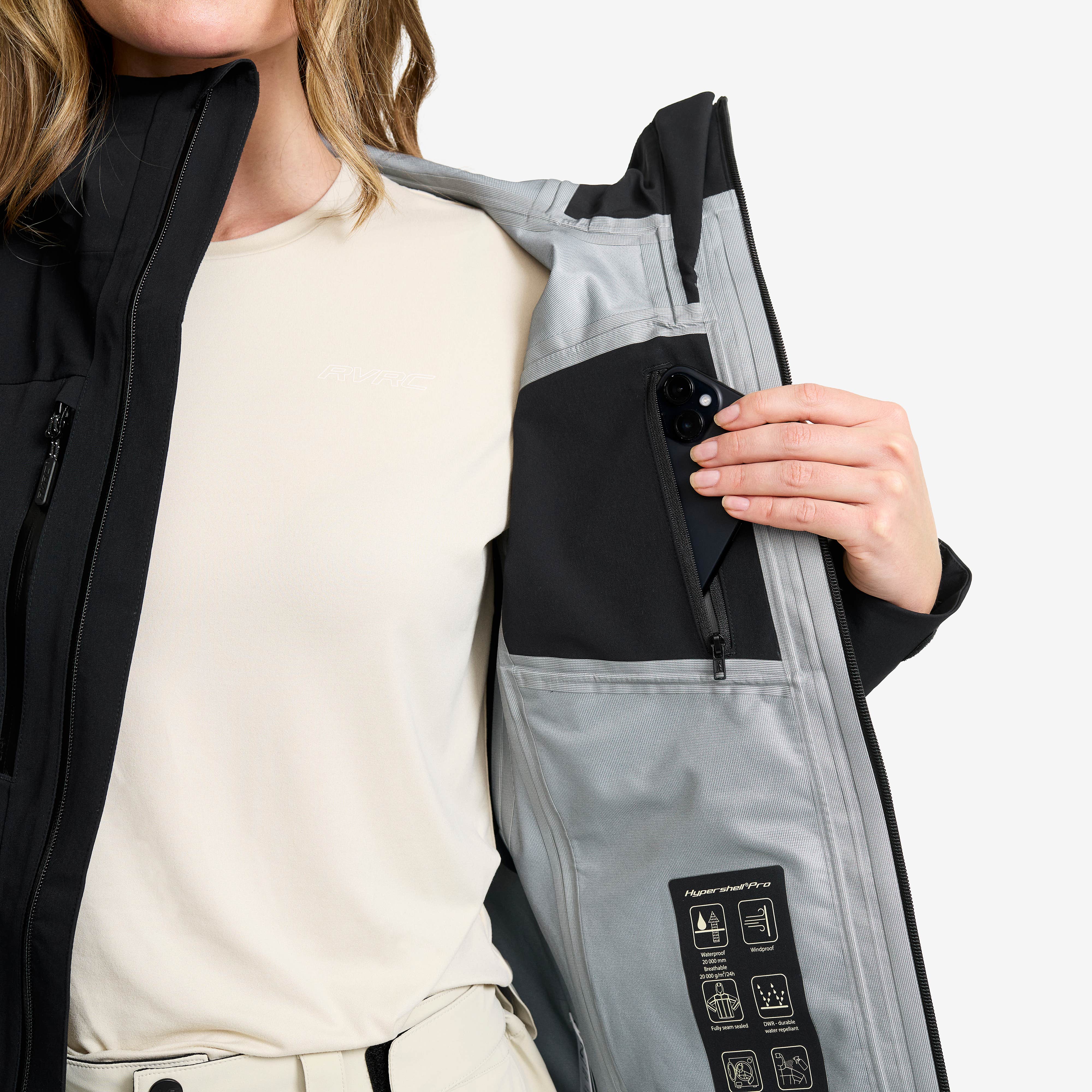 Cyclone 3L Shell Jacket Dame Black