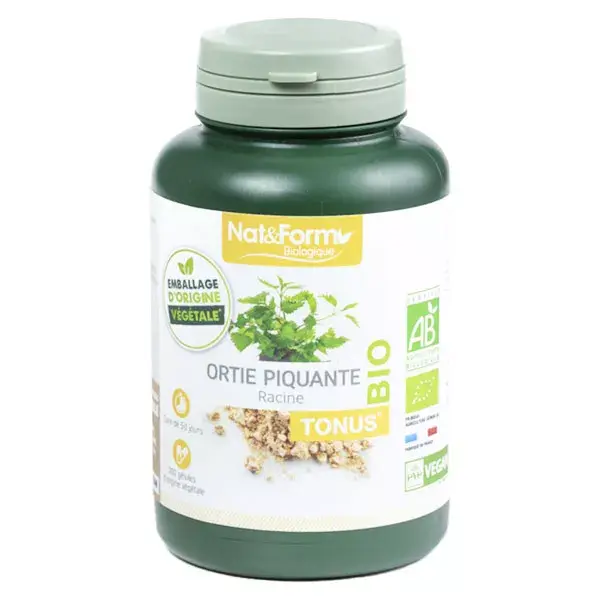 Nat & Form Raiz de Urtiga Orgânica 200 Cápsulas Vegetais