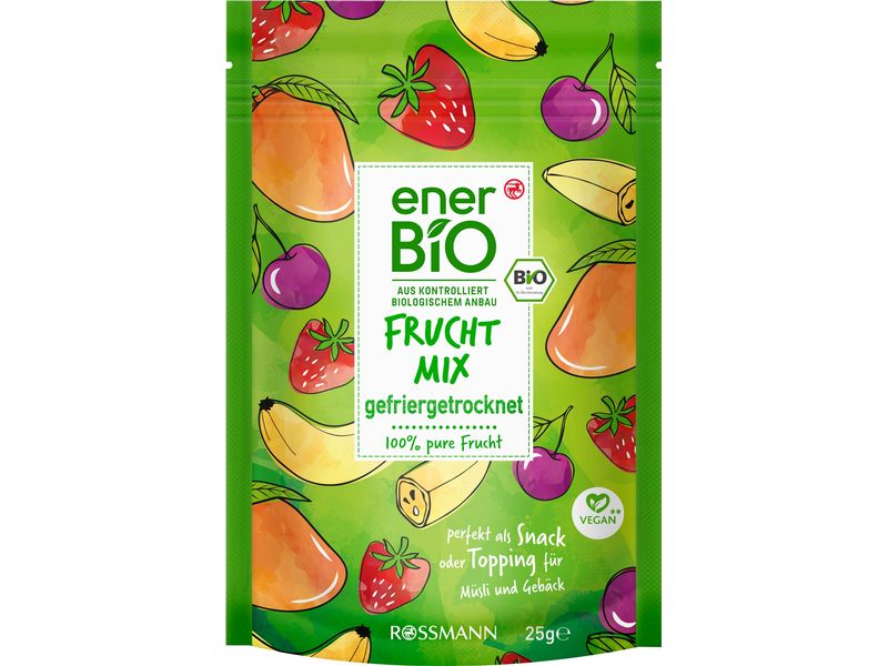 enerBIO Früchte Mix gefriergetrocknet 25 g Der Bio-Fruchtmix für Geniesser und Gesundheitsbewusste